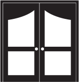 Double door styles are a good option for large homes or homes with a symmetrical facade