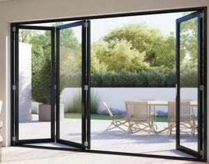 A folding patio door is similar to a bi-fold door, but the panels fold accordion-style rather than in half